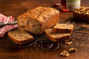 Date Nut Bread on a cooling rack