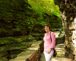 Standing along the Watkins Glen Gorge trail