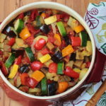 Large dish of colorful Ratatouille