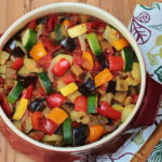 Large dish of colorful Ratatouille