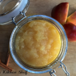 Homemade Cinnamon Applesauce in a pretty container