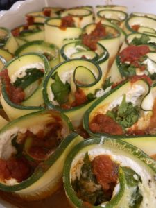 Zucchini "lasagna" Roll Ups