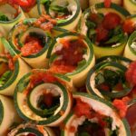 Zucchini "lasagna" Roll Ups