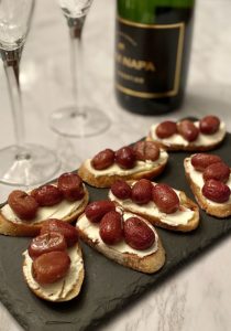 Roasted Grape Crostini