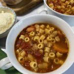 Bowls of Pasta Fagioli Soup