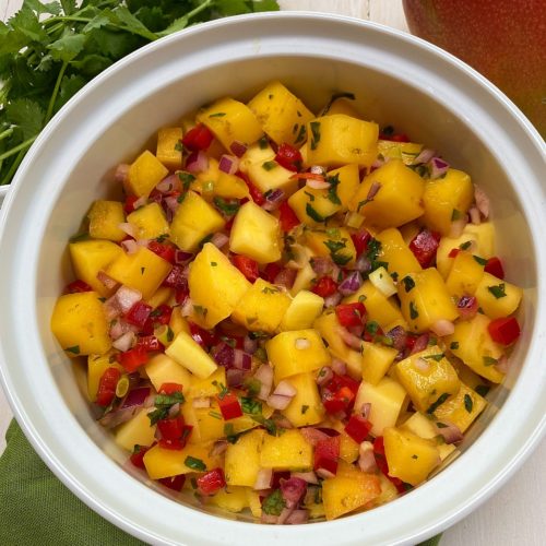 A bowl of Mango Salsa