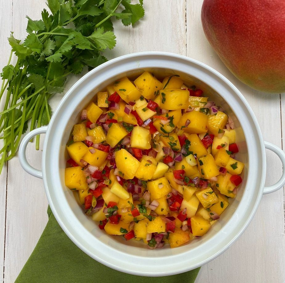 A bowl of Mango Salsa