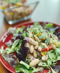 A plate of an Italian Bean Salad