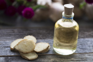 Bottle of ginger oil