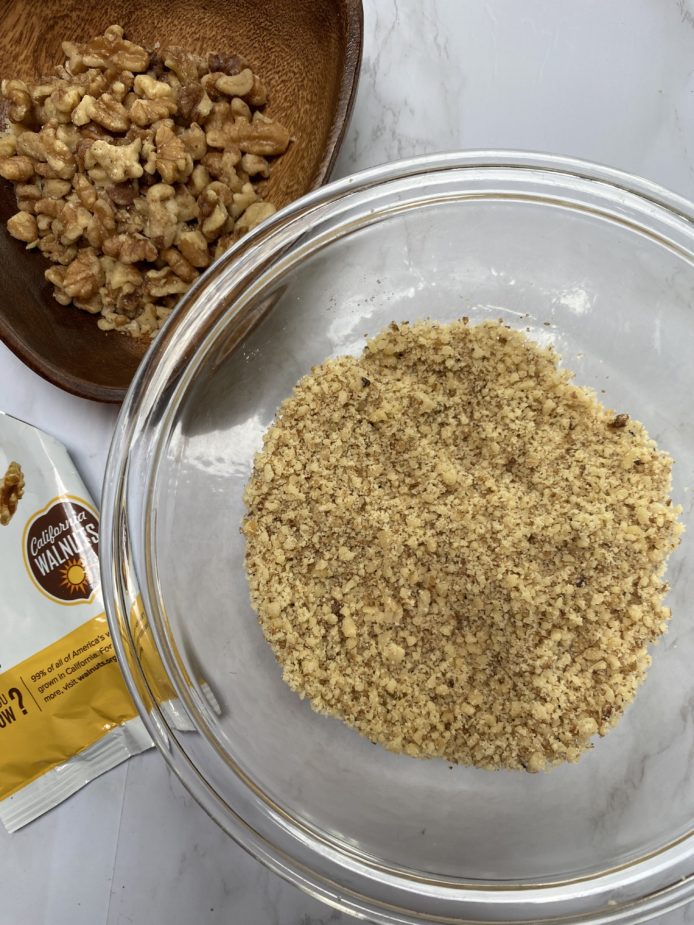 A bowl of walnut flour