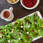 Green salad with Pomegranate Dressing
