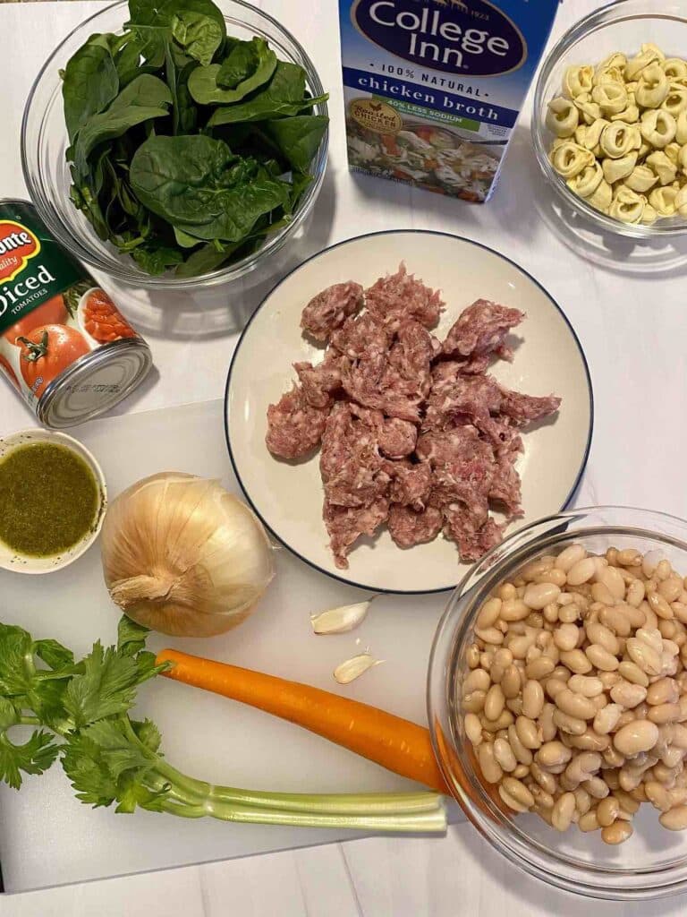 Hearty Italian Sausage and White Bean Soup with Spinach